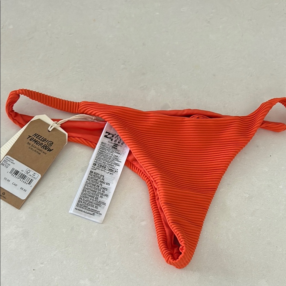 Billabong Women's Orange Bikini Bottom Tanlines Maya Bikini Bottom M 10